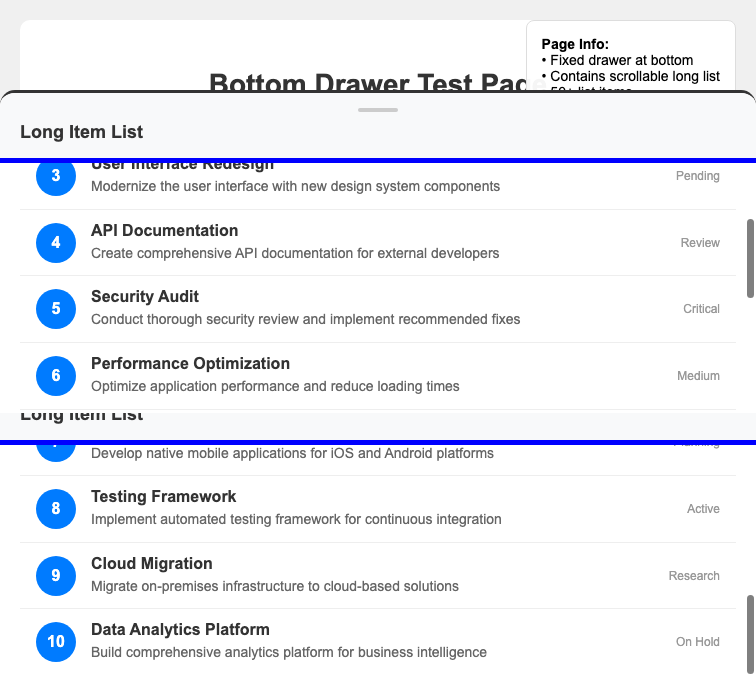 Testplane v8 scrollable container screenshot
